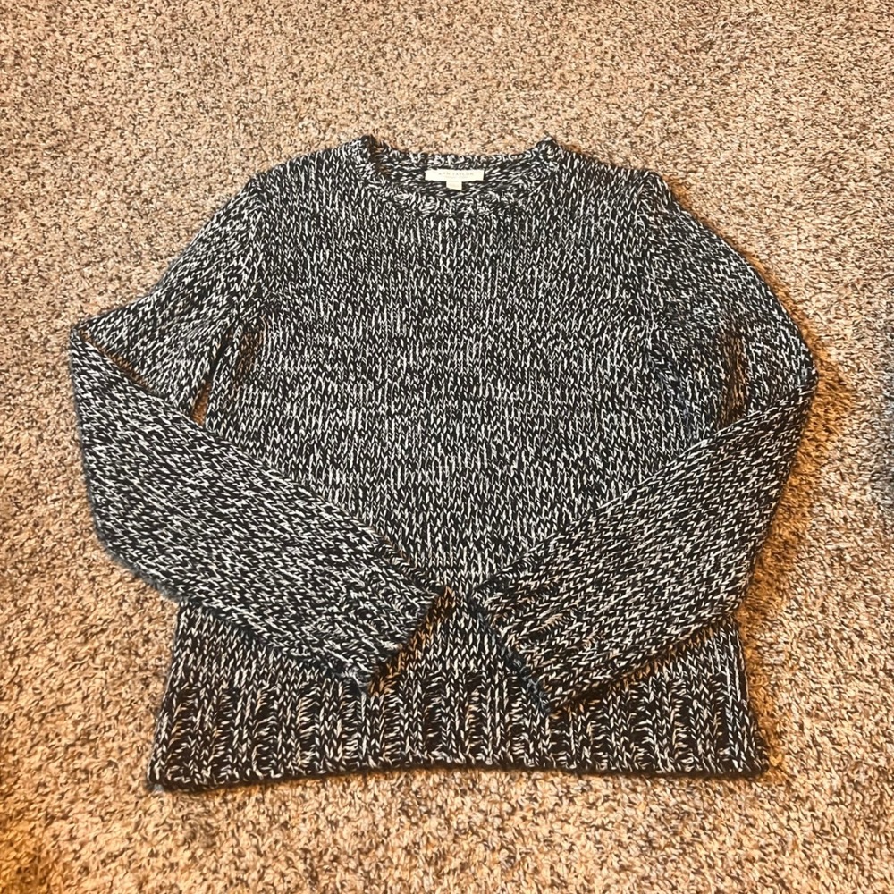 Ann Taylor Factory Store Black White Knit Sweater - Women's Size M